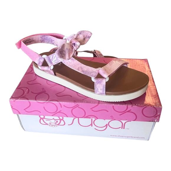 NEW Sugar MILLIE SANDALS Girls 4, Women's 5.5 Pink Lilac Purple Tie Dye SHOES - Picture 9 of 9